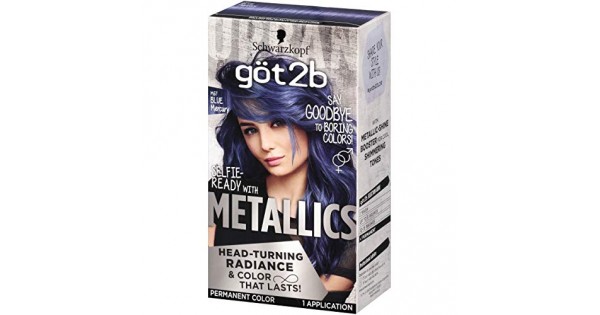 Got2b Metallic Permanent Hair Color, M67 Blue Mercury - wide 4