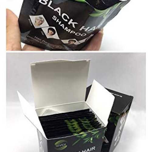 Instanty Black Hair Dye,Semi Permanent Shampoo,2 In 1 Black Hair ...