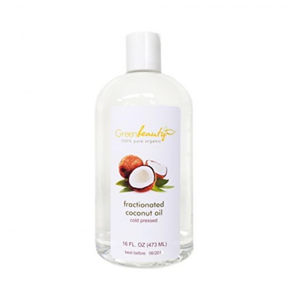 Organic fractionated coconut oil cold pressed natural 100% pure p...