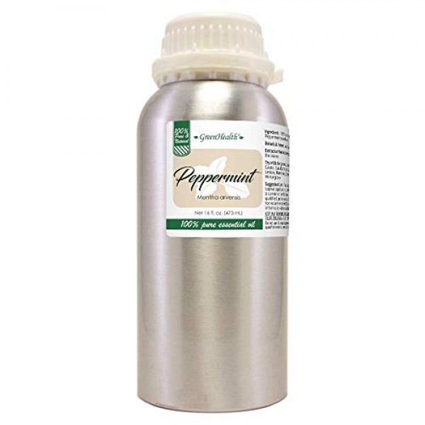 16 fl oz - Peppermint Essential Oil 100% Pure & Uncut, Aluminum...