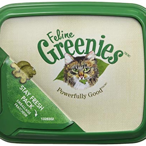 FELINE GREENIES Natural Dental Care Cat Treats Catnip Flavor, 11 ...