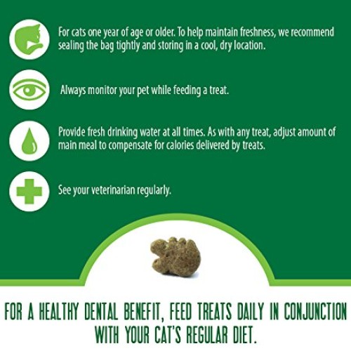 FELINE GREENIES Natural Dental Care Cat Treats Oven Roasted Chick...
