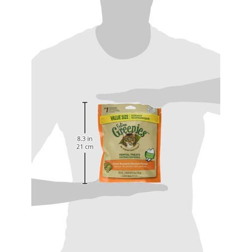 FELINE GREENIES Natural Dental Care Cat Treats Oven Roasted Chick...