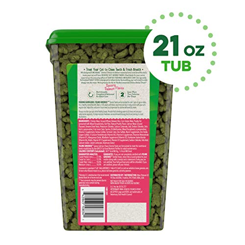 FELINE GREENIES Natural Dental Care Cat Treats Savory Salmon Flav...