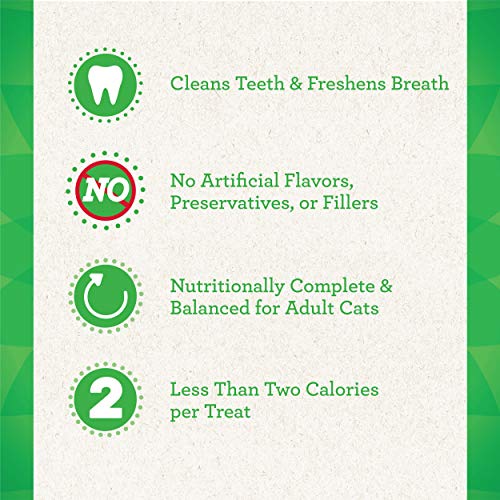 FELINE GREENIES Natural Dental Care Cat Treats Savory Salmon Flav...