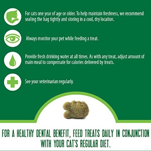 FELINE GREENIES Natural Dental Care Cat Treats Tempting Tuna Flav...