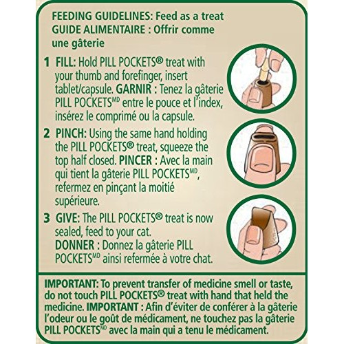 FELINE GREENIES PILL POCKETS for Cats Natural Soft Cat Treats, Sa...