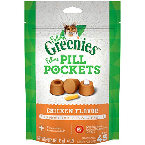 FELINE GREENIES PILL POCKETS for Cats Natural Soft Cat Treats, Ch...