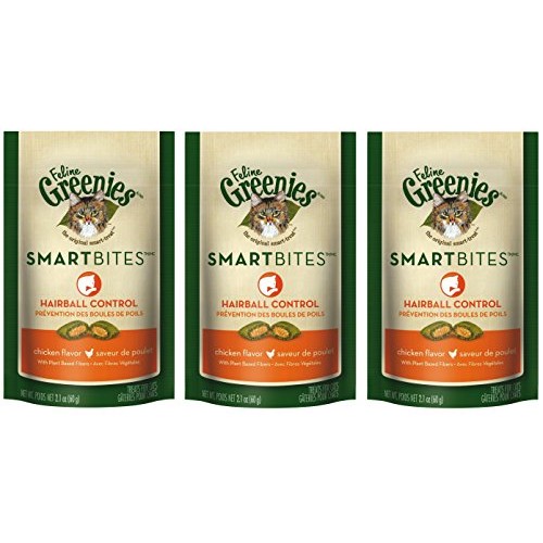 Feline Greenies Smartbites Hairball Control Cat Treats - Chicken ...