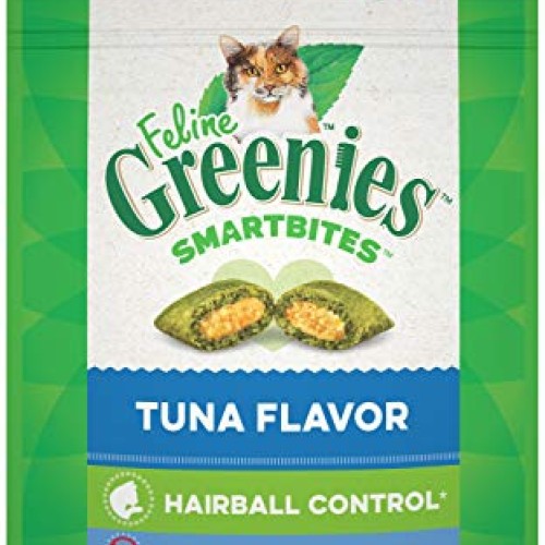 FELINE GREENIES SMARTBITES Hairball Control Crunchy and Soft Natu...
