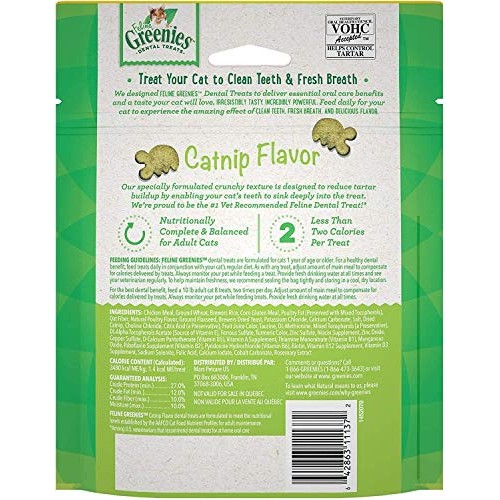 Greenies Feline Dental Treats for Cats 4 Pack Variety Bundle - Ch...