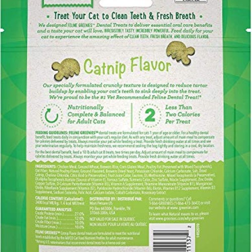 Greenies Feline Dental Treats for Cats 4 Pack Variety Bundle - Ch...