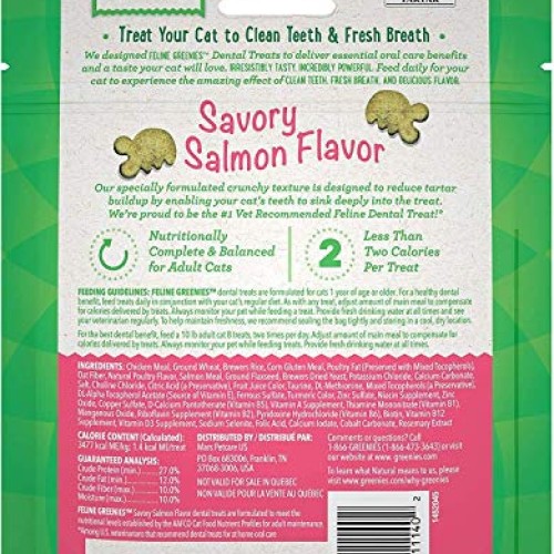 Greenies Feline Dental Treats for Cats 4 Pack Variety Bundle - Ch...