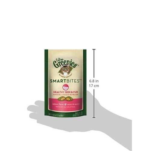 Greenies FELINE GREENIES SMARTBITES Healthy Skin and Fur Cat Trea...