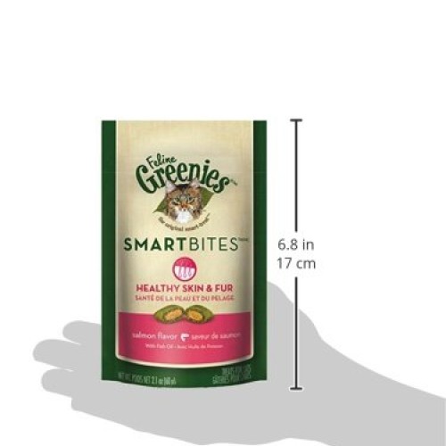Greenies FELINE GREENIES SMARTBITES Healthy Skin and Fur Cat Trea...