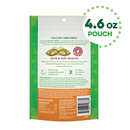 Greenies Feline SMARTBITES Healthy Skin and Fur, Chicken , 4.6 Oz