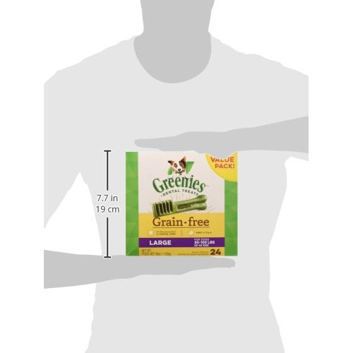 GREENIES Grain Free Large Natural Dog Dental Care Chews Oral Heal...