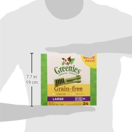 GREENIES Grain Free Large Natural Dog Dental Care Chews Oral Heal...