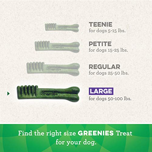 GREENIES Large Natural Dog Dental Care Chews Oral Health Dog Trea...