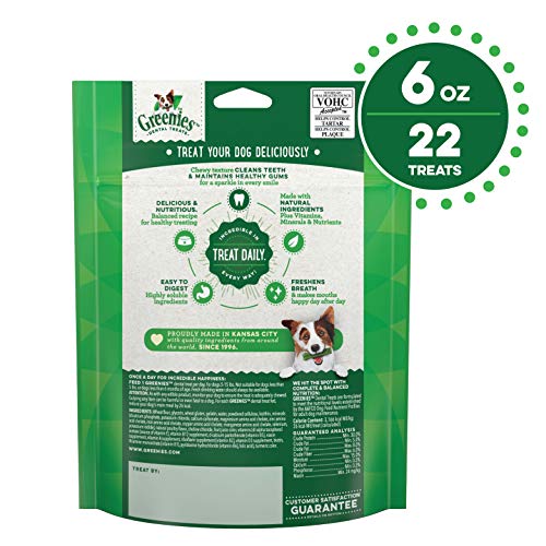 GREENIES Original TEENIE Natural Dog Dental Care Chews Oral Healt...