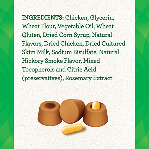 GREENIES PILL POCKETS Capsule Size Natural Dog Treats Chicken Fla...