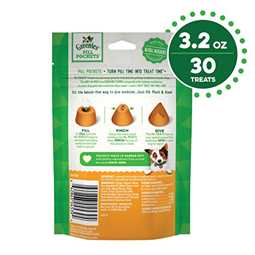 GREENIES PILL POCKETS for Dogs Tablet Size Natural Soft Dog Treat...