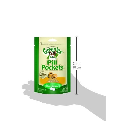 GREENIES PILL POCKETS for Dogs Tablet Size Natural Soft Dog Treat...