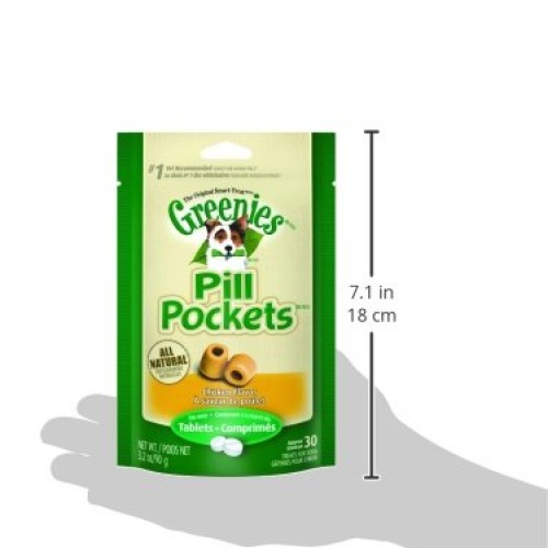 GREENIES PILL POCKETS for Dogs Tablet Size Natural Soft Dog Treat...