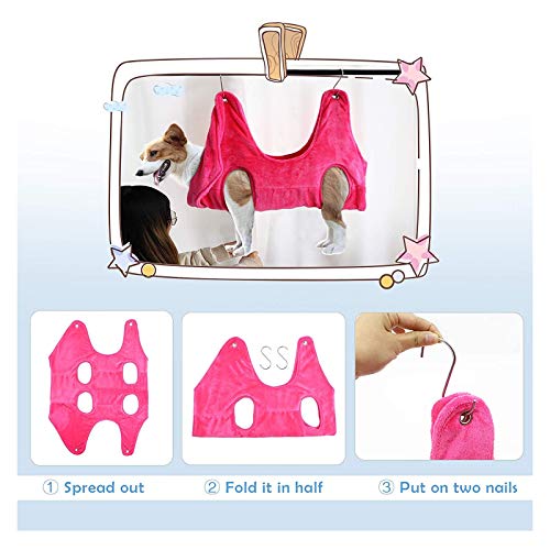 GSJDD Dog Grooming Sling, Pet Hammock Assistant 2 in 1 Dry Towel,...