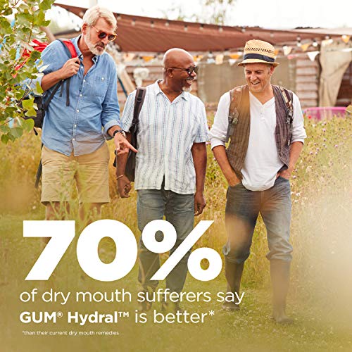 GUM-1802R Hydral Oral Rinse, Alcohol-Free Moisturizing Mint Mouth...