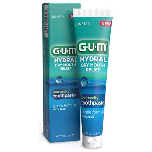 GUM-1804R Hydral Anti-Cavity Toothpaste, Gentle Mint Formula, SLS...