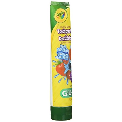 GUM - 4051R Crayola Anti-Cavity Fluoride Kids Toothpaste, Fruit E...