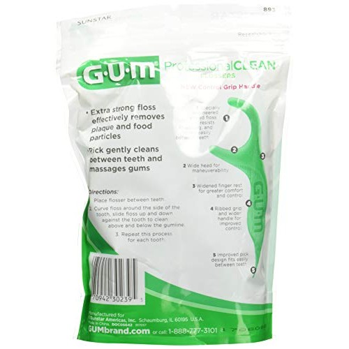 Gum Eez-Thru Flossers Mint, 90 count Pack of 3