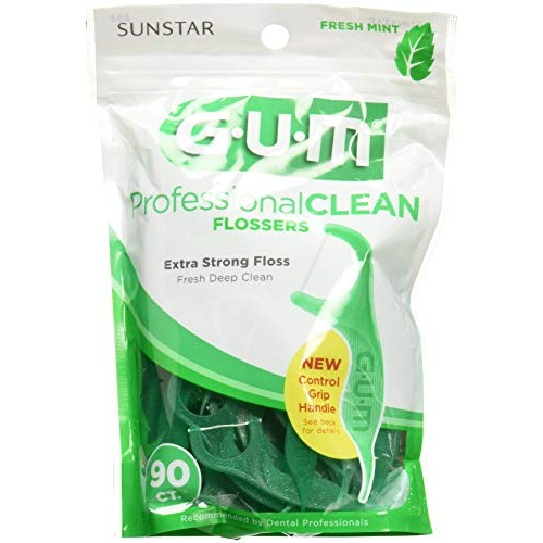 Gum Eez-Thru Flossers Mint, 90 count Pack of 3
