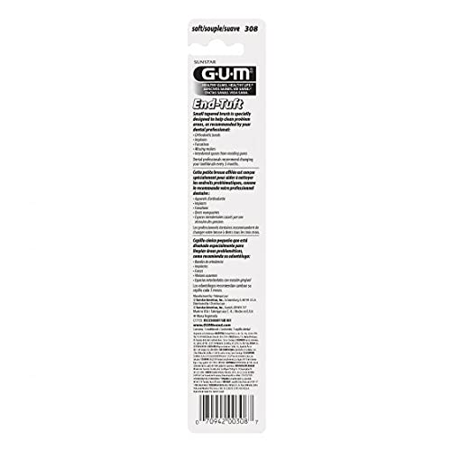 GUM End-Tuft Toothbrush, Implants, Furcations, Ortho Maintenance,...