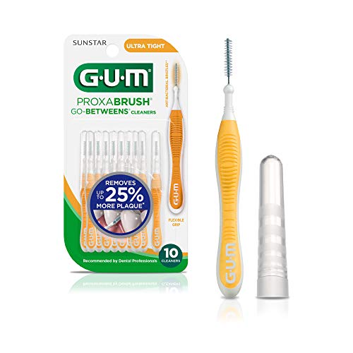 GUM Proxabrush Go-Betweens Interdental Brushes, Ultra Tight, 10 C...