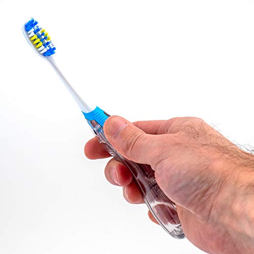 GUM Travel Toothbrush with Antibacterial Bristles, Folding Handle...
