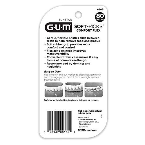 Sunstar GUM Soft-Picks Comfort Flex, Soft, 80 Picks Pack of 2 ...