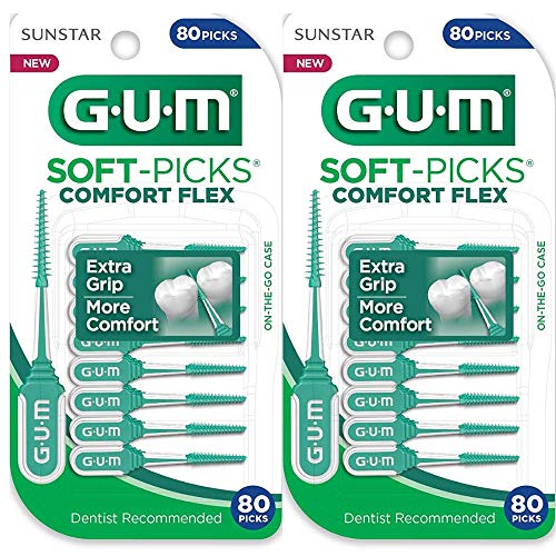Sunstar GUM Soft-Picks Comfort Flex, Soft, 80 Picks Pack of 2 ...
