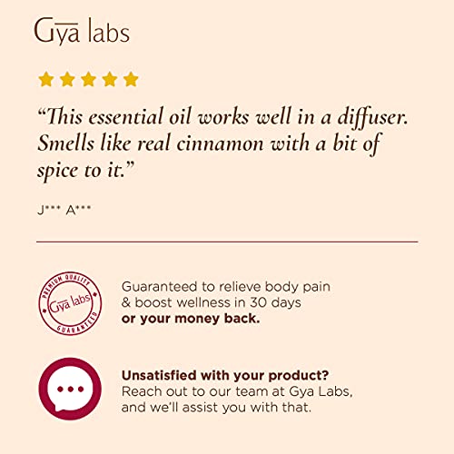 Gya Labs Cinnamon Cassia Essential Oil for Pain Relief - Cinnamon...