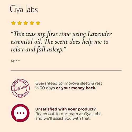 Gya Labs English Lavender Essential Oil for Sleep and Stress Reli...