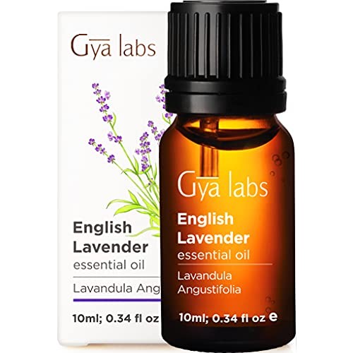 Gya Labs English Lavender Essential Oil for Sleep and Stress Reli...