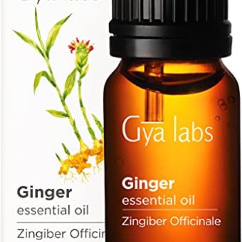 Gya Labs Ginger Essential Oil for Lymphatic Drainage Massage, Swe...