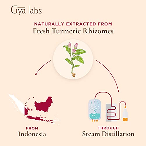 Gya Labs Turmeric Essential Oil for Pain Relief and Skin Care - T...