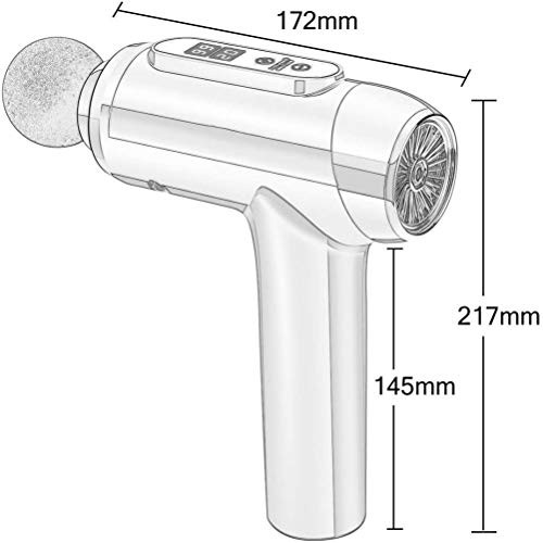 Gymqian Ultra Quiet Portable Fascia Gun Handheld Percussion Massa...