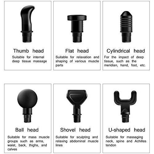 Gymqian Ultra Quiet Portable Fascia Gun Handheld Percussion Massa...