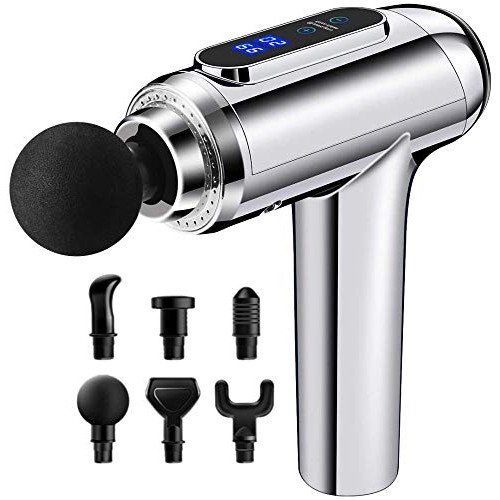 Gymqian Ultra Quiet Portable Fascia Gun Handheld Percussion Massa...