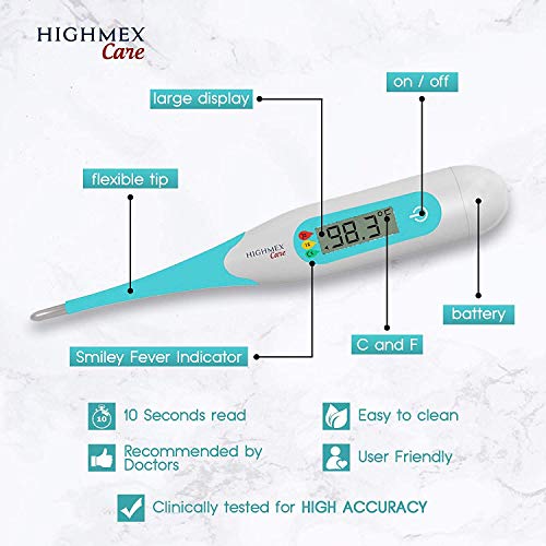 Upgraded 2020 Model Thermometer for Oral Rectal Armpit & Undera...
