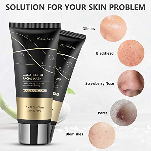 Blackhead Remover Mask, Gold Peel Off Face Mask, Gold Facial Mask...