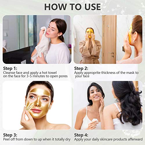 Blackhead Remover Mask, Gold Peel Off Face Mask, Gold Facial Mask...
